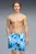 Мужские голубые плавательные шорты с узором PUMA Men's Swim Short